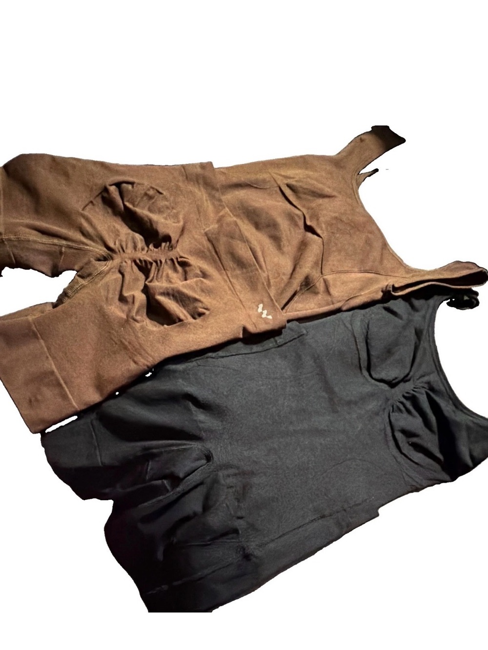 Women’s Seamless Shape-wear, Size S, Black and Brown (Set of 2) Spandex